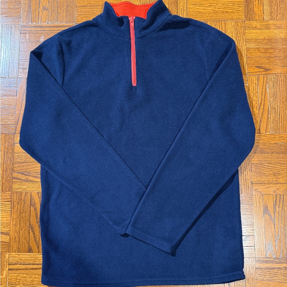 French Toast Blue and Red Zip Up Sweater